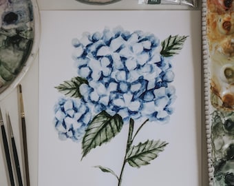 Blue Hydrangea Print