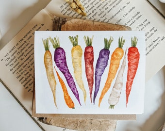 Rainbow Carrots Fall Harvest Card