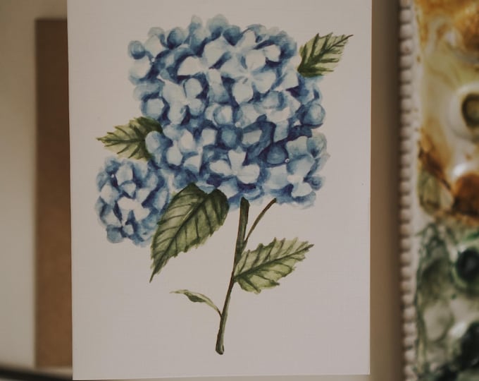 Featured listing image: Blue Hydrangea Card