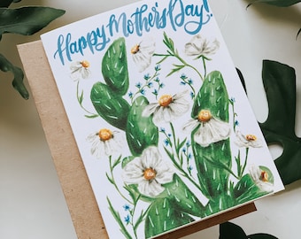 Cactus Flower Happy Mother's Day Card