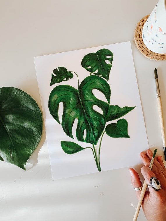 Monstera Watercolor Print, Plant Botanical Illustration, Monstera Painting,  Botanical Home Decor, Greenery Wall Art, Plant Illustration - Etsy