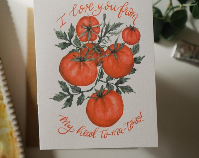Featured listing image: I Love You Tomatoes Card