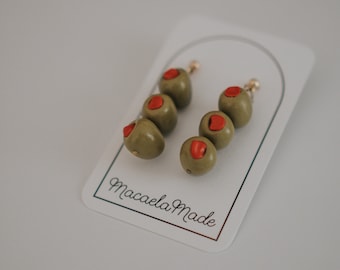 PRE-ORDER Green Olive Earrings