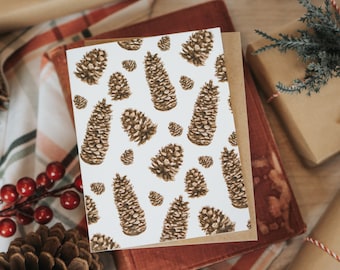 Pine Cone Greeting Card