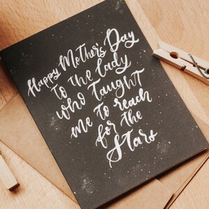 Bereik voor de sterren Happy Mother's Day Card, Moederdag Wenskaart, Happy Mother's Day, Wenskaart, Papier