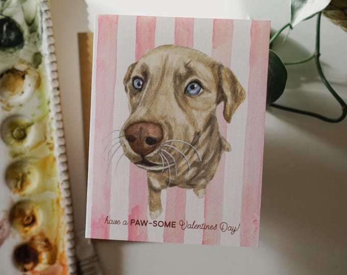 Featured listing image: Paw-Some Dog Valentine Card