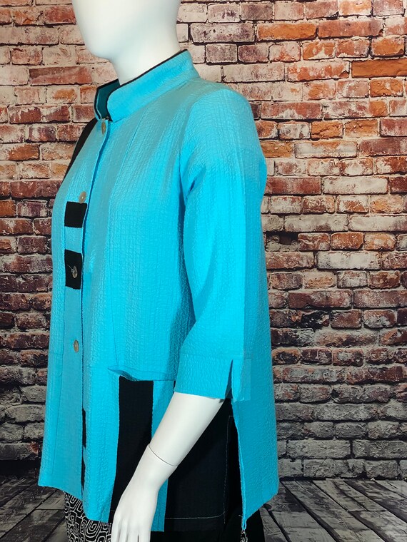 Toofan, Nehru Button Front Style, Crinkled Stretc… - image 3