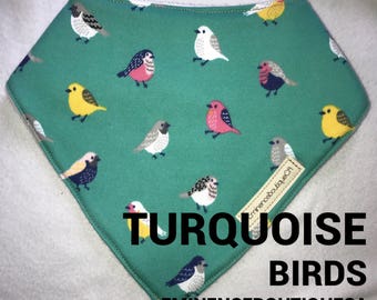 Absorbent Infant Bandana Bib// Gift for baby girl// Drool bib //Birds