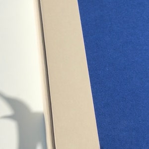 royal blue and biscuit beige hardcover a5 notebook