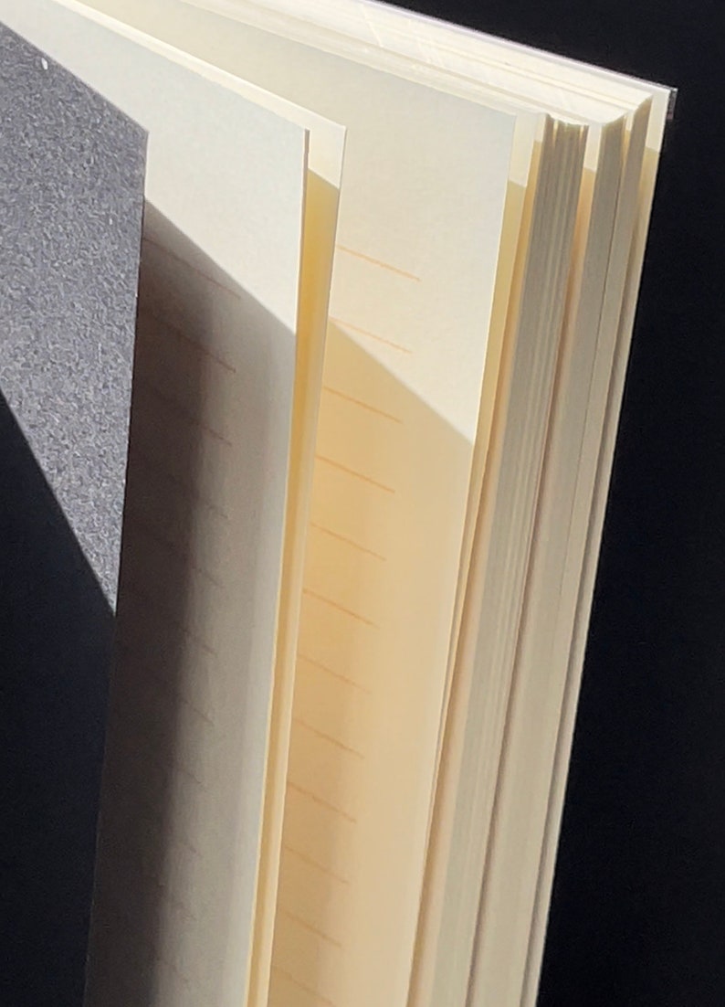 handcrafted notebook with ivory lined paper