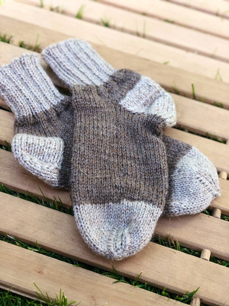 Unisex socks Knitted Sheep Wool Socks Grey socks.