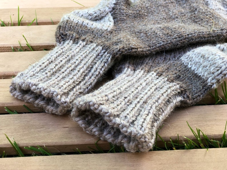 Unisex socks Knitted Sheep Wool Socks Grey socks.