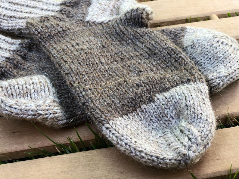 Unisex socks Knitted Sheep Wool Socks Grey socks.