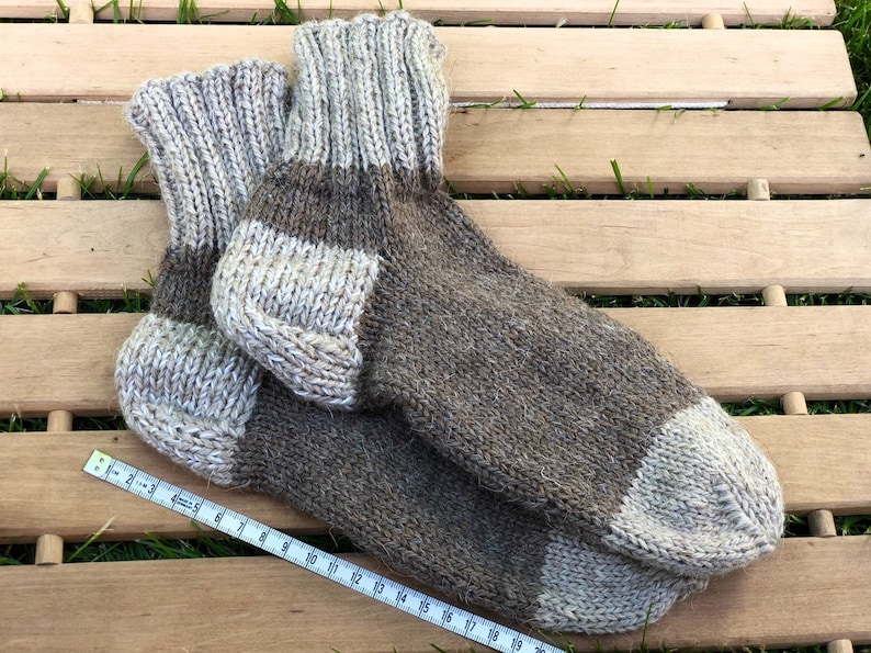 Unisex socks Knitted Sheep Wool Socks Grey socks.