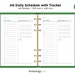 A6 DAILY Schedule With Tracker Printable RING Planner Insert - Etsy Canada