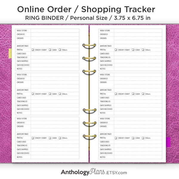 Pdf Personal Filofax - Etsy
