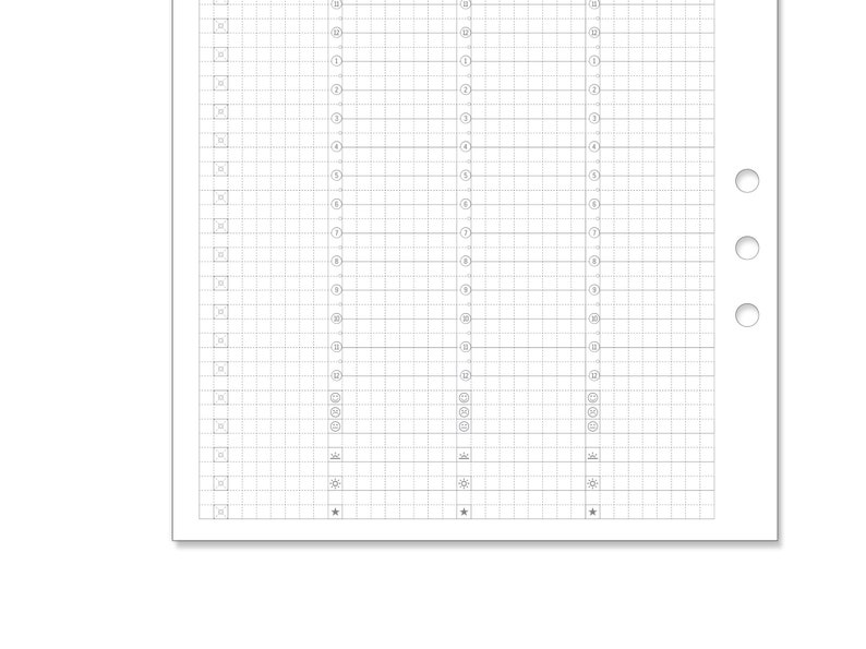 A5 Jibun Inspired WEEKLY View Vertical GRID Printable Planner Refill ...