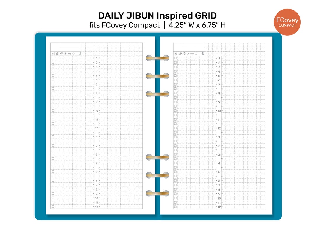 FC COMPACT Daily JIBUN Inspired Printable Planner Insert for Ring ...