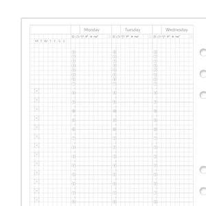A5 Jibun Inspired WEEKLY View Vertical GRID Printable Planner Refill ...