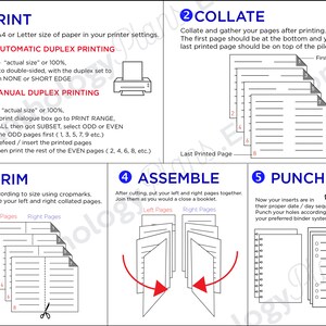 POCKET Ring Size Fountain Pen Ink Swatch Printable Planner Insert ...