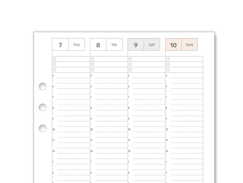 2023 A5 Filofax Weekly LINED Printable Diary Vertical - Etsy