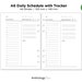 A6 DAILY Schedule With Tracker Printable RING Planner Insert - Etsy Canada