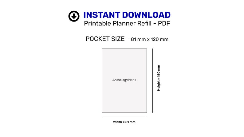 POCKET Weekly View on 4 Pages Printable Insert for Ring Planner Wo4p ...