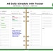 A6 DAILY Schedule With Tracker Printable RING Planner Insert - Etsy Canada