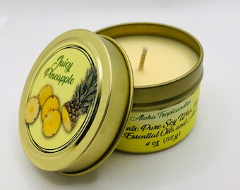 1 Juicy Pineapple, Travel-Tin Candle (4 oz)