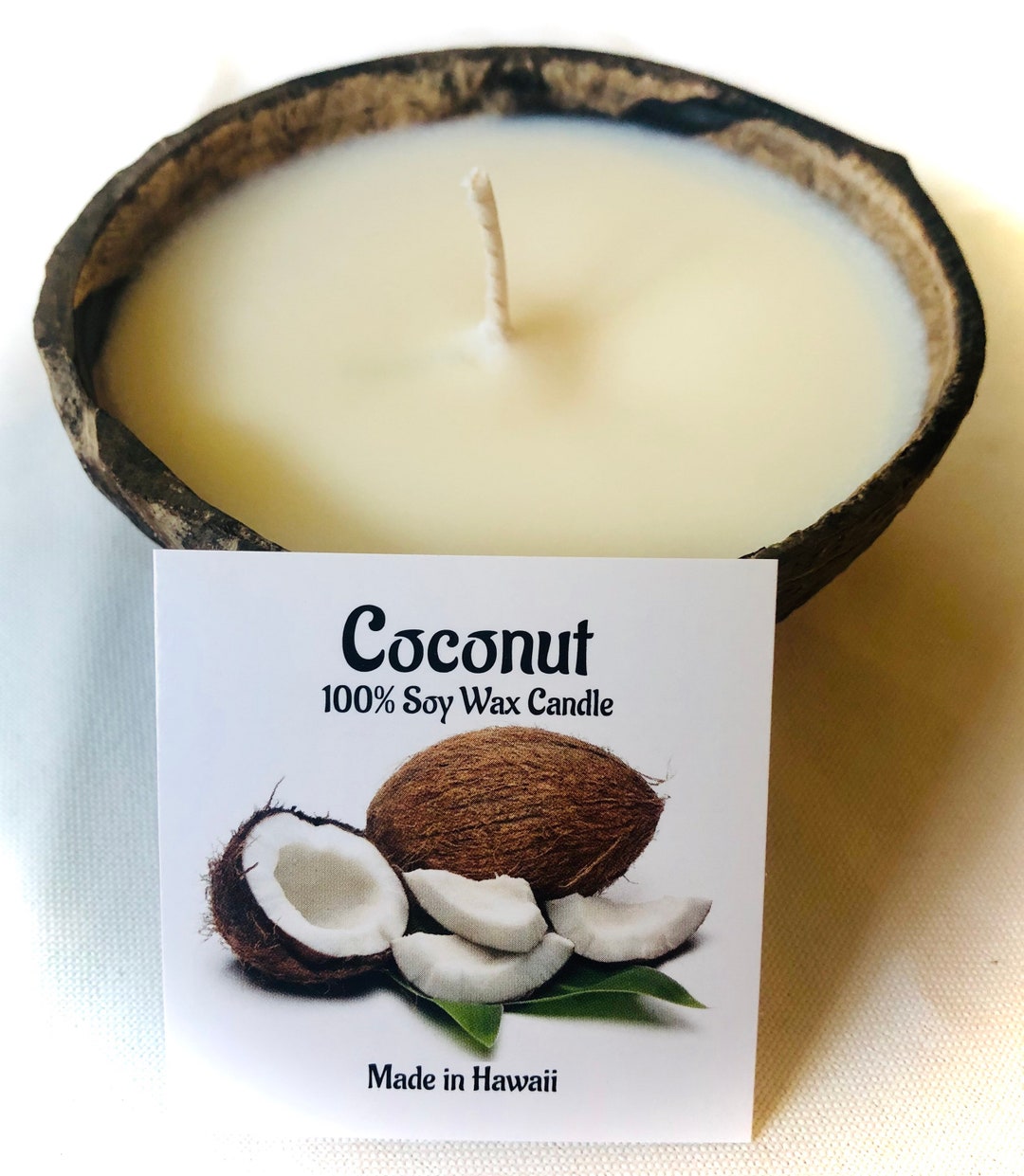 MADE IN MAUI. Coconut Candle in Real Coconut Shell .maui Made Etsy