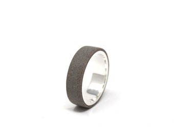Concrete Resin - Sterling Silver Ring