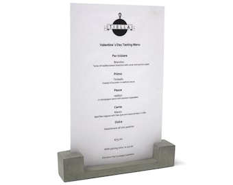 Concrete Menu/Brochure Holder