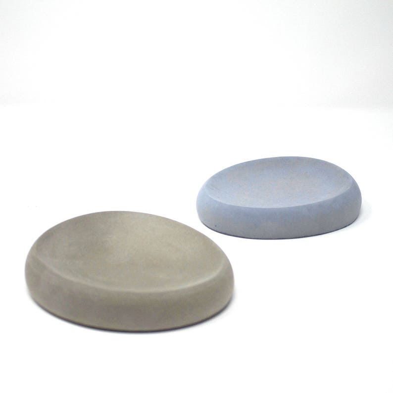 Concrete Pebble Soap Dish image 2