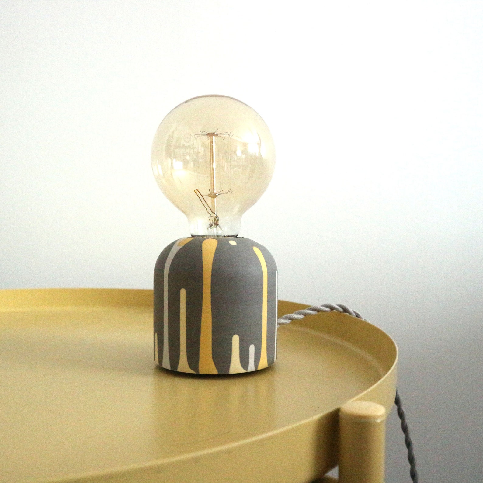 Randomness Handcrafted Jesmonite Table Lamp Etsy