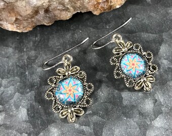 Pendientes Starburst Bezel