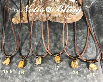 Gargantillas de cuero Tiger Agate
