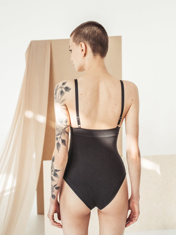 one piece black bodysuit