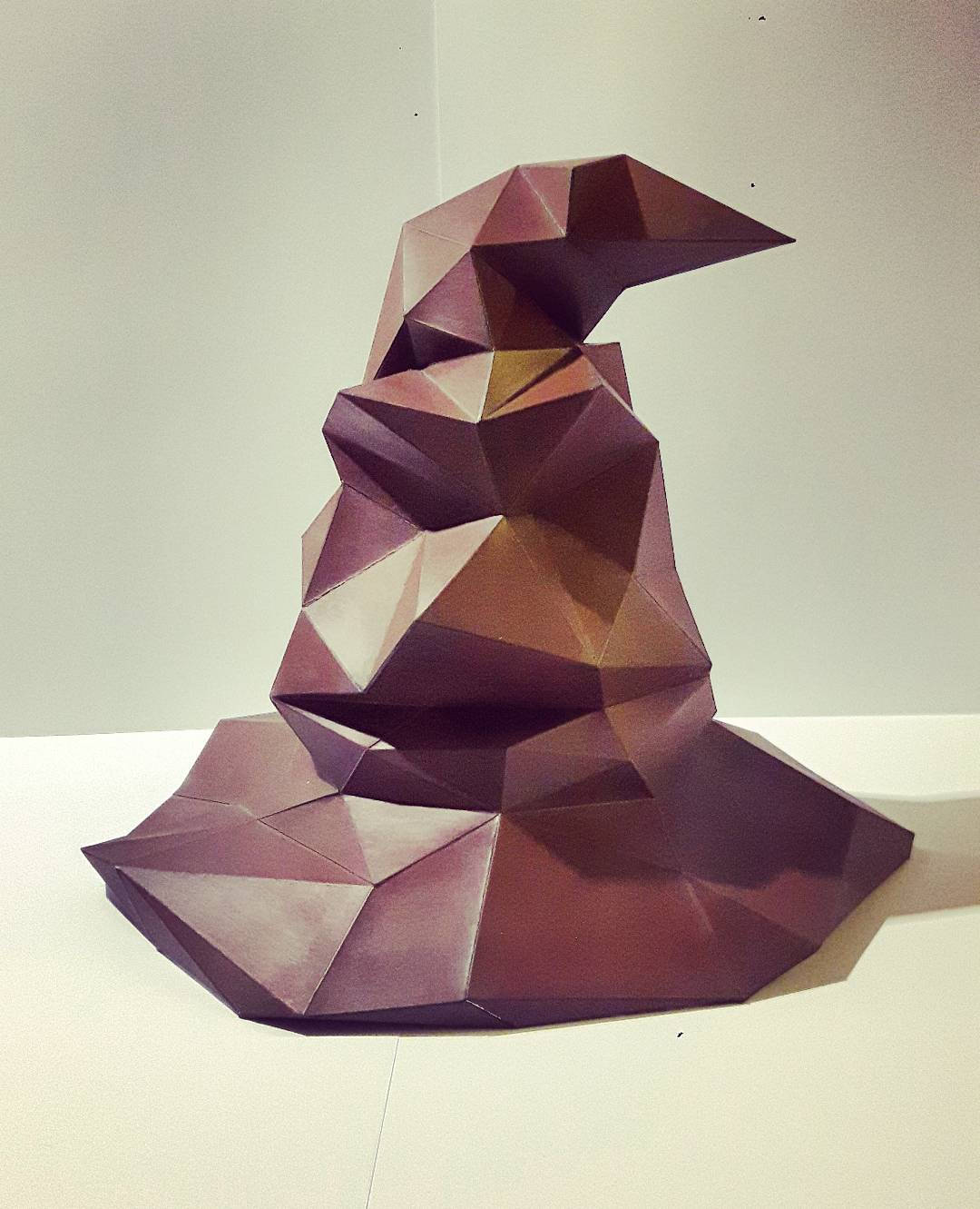 Diy Harry Potter Origami Harry Potter Sorting Hat Geometric LowPoly Magic Choice DIY | Etsy