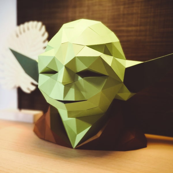 Yoda Master Jedi Géometric LowPoly (Puzzle-Jigsaw 3D) DIY kit