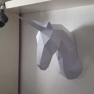 Geometric Papercraft Unicorn Kit DIY Do it yourself image 2