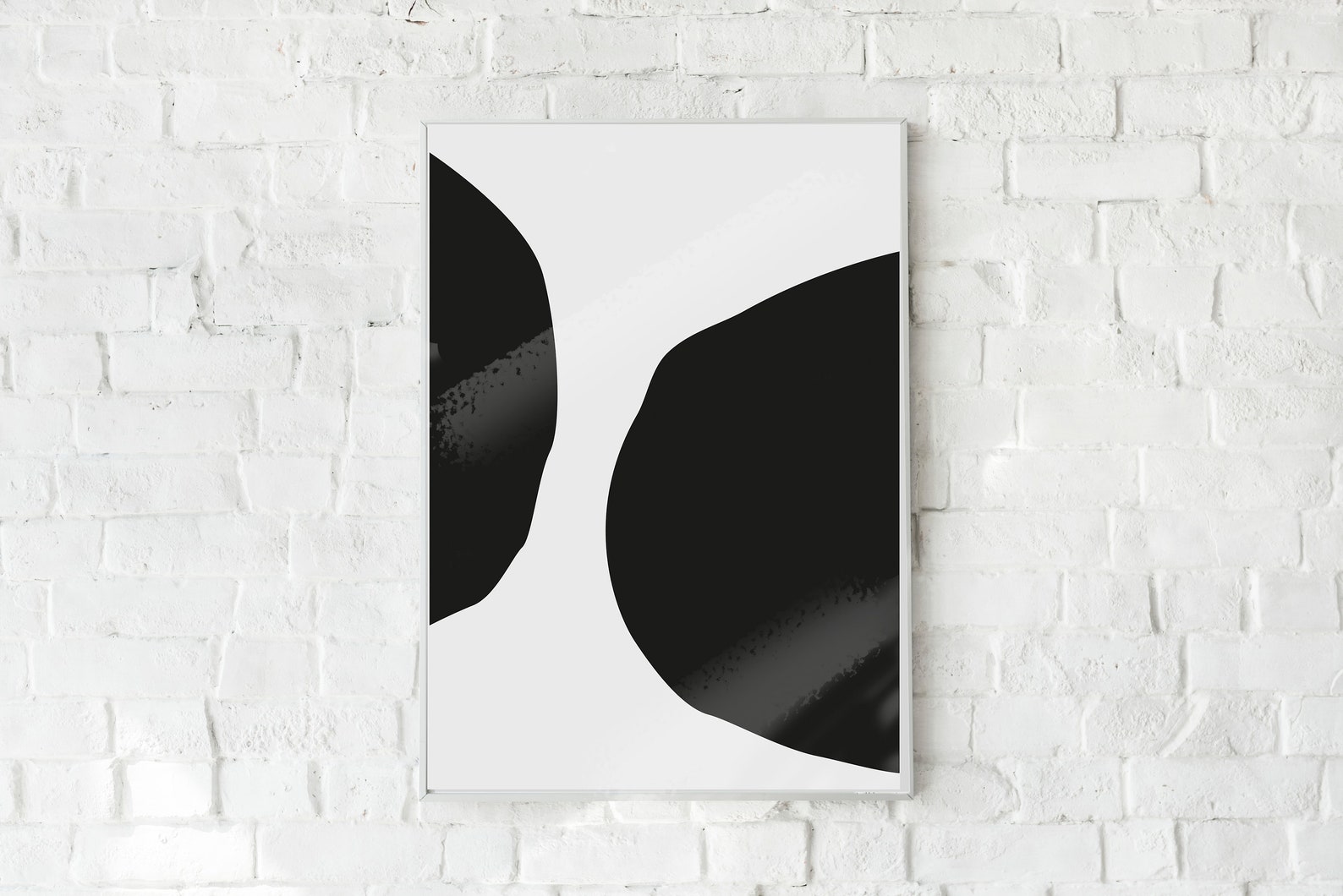 Geometric Black Negative Print Geometric Art 8x11 11x17 Etsy