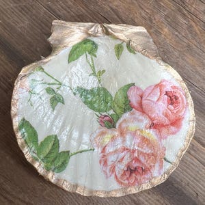 Pink Roses Shell Dish