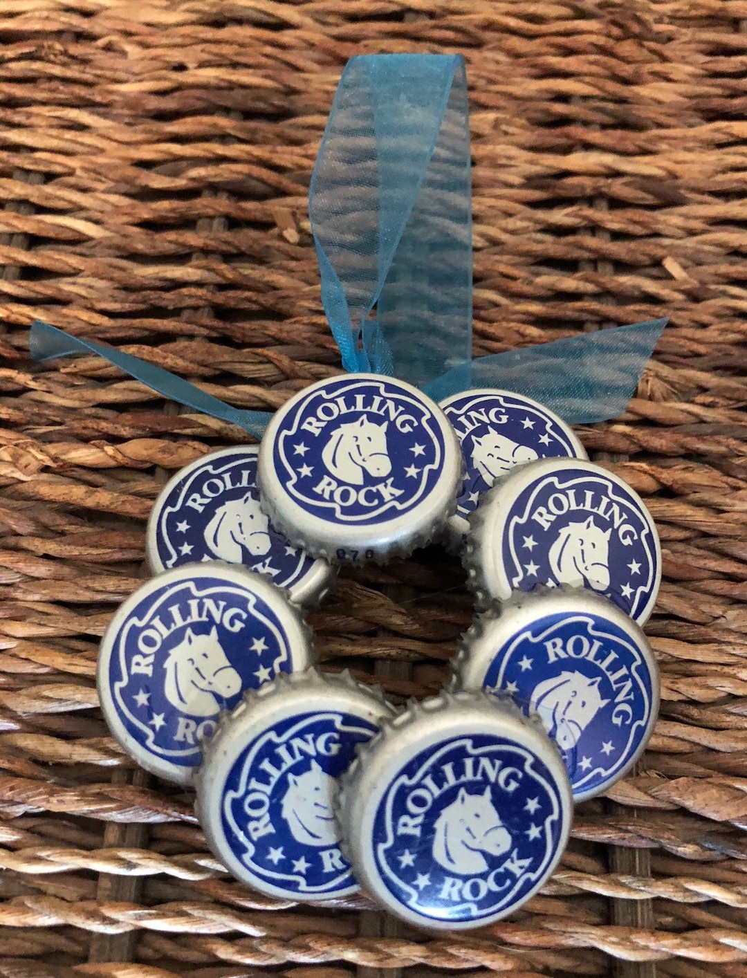 Rolling Rock Bottle Cap Ornament Etsy