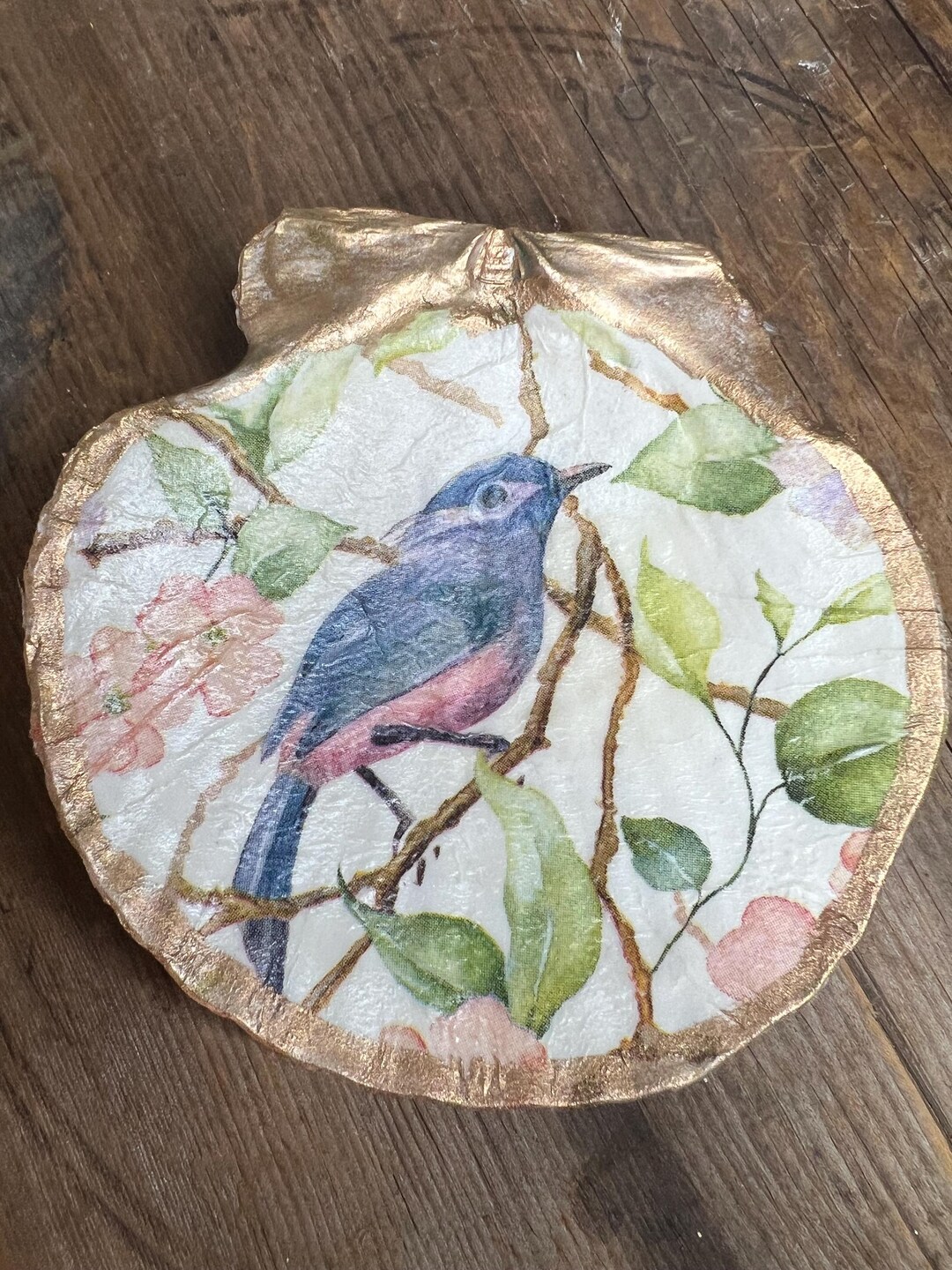 Blue Bird Shell Dish - Etsy