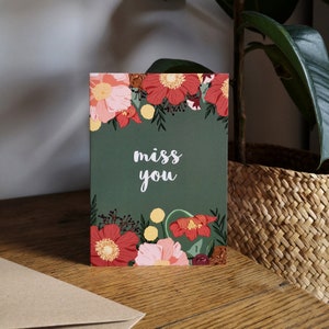 Mix Match Floral Cards Set of 4 4 Botanical Cards of your Choice Eco Conscious Card Pack A6 Greetings Cards with Kraft Envelopes image 2