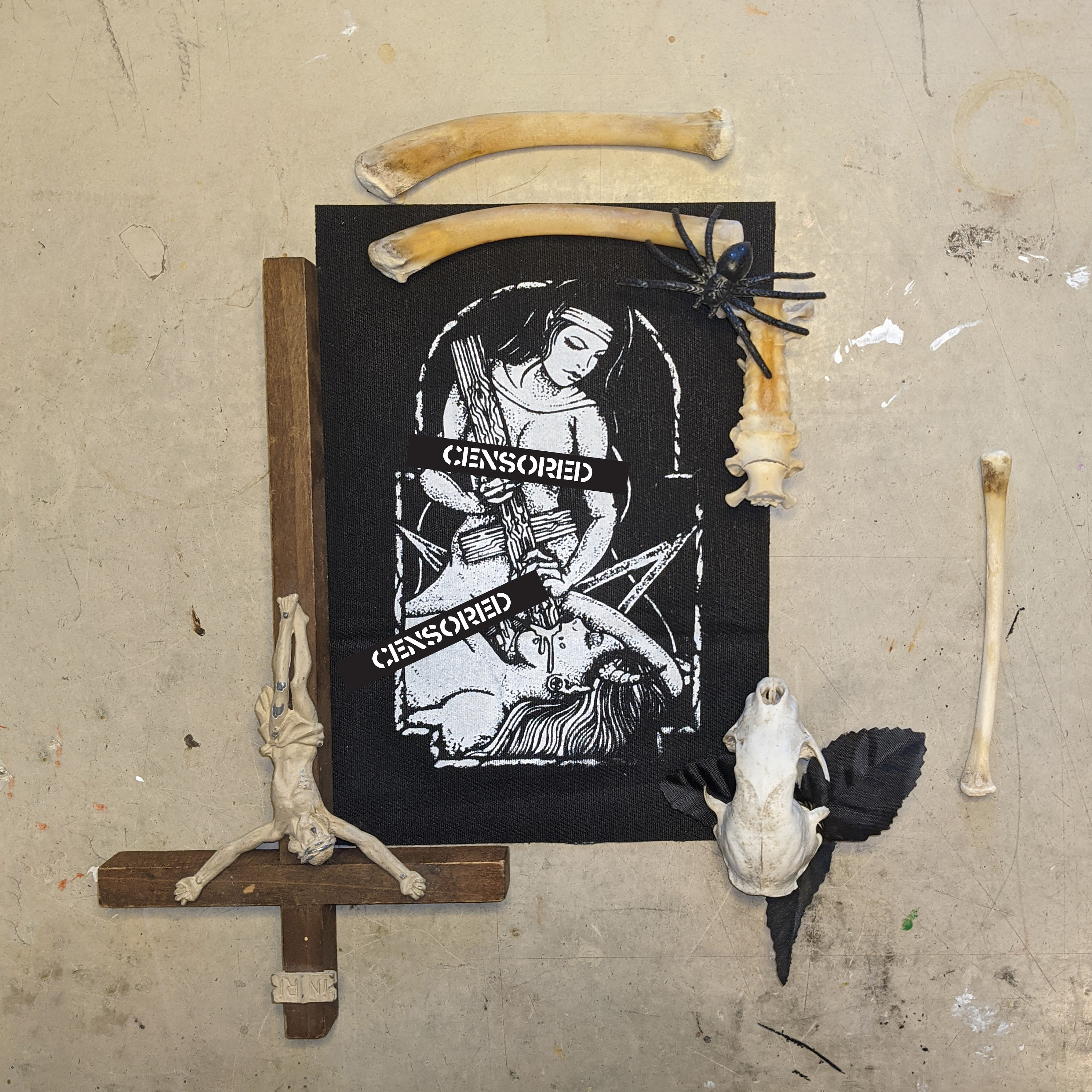 handmade punk deathmetal pagan witchcraft witches blessed be anarchist hand sewn nun black fetish ropeplay metal small patch