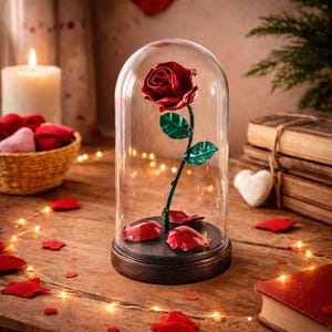 Die Schöne und das Biest Rose - Geschenk zum Valentinstag, Muttertag, Hochzeitstag, Eiserne Hochzeit