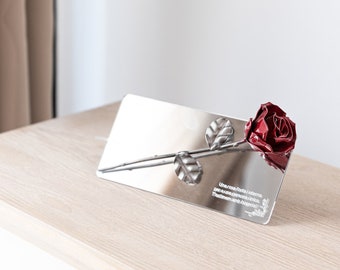 Rose on Personalized Methacrylate Mirror