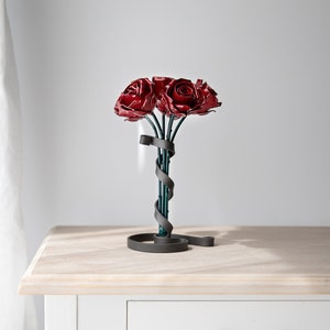 Bouquet of 6 Wrought Iron Roses 6th Anniversary Present image 1