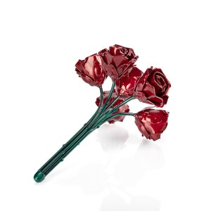 Bouquet of 6 Wrought Iron Roses 6th Anniversary Present image 6